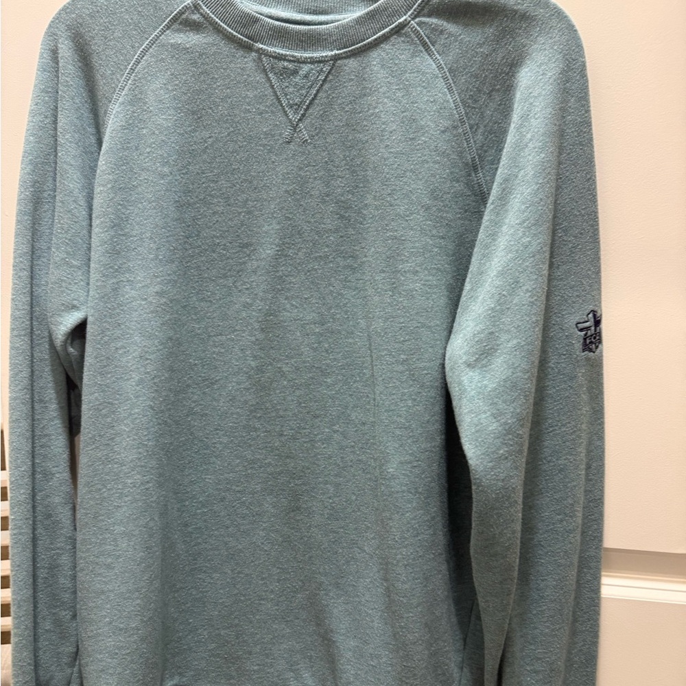 johnnie-O Green Crewneck Sweatshirt Men’s Medium FCA Logo on Sleeve